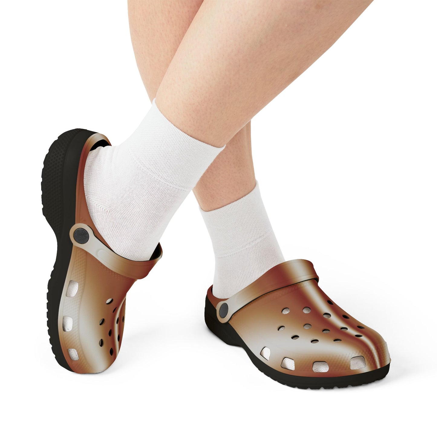 Rose Gold Foam Clogs — Lightweight EVA Slip-On Shoes