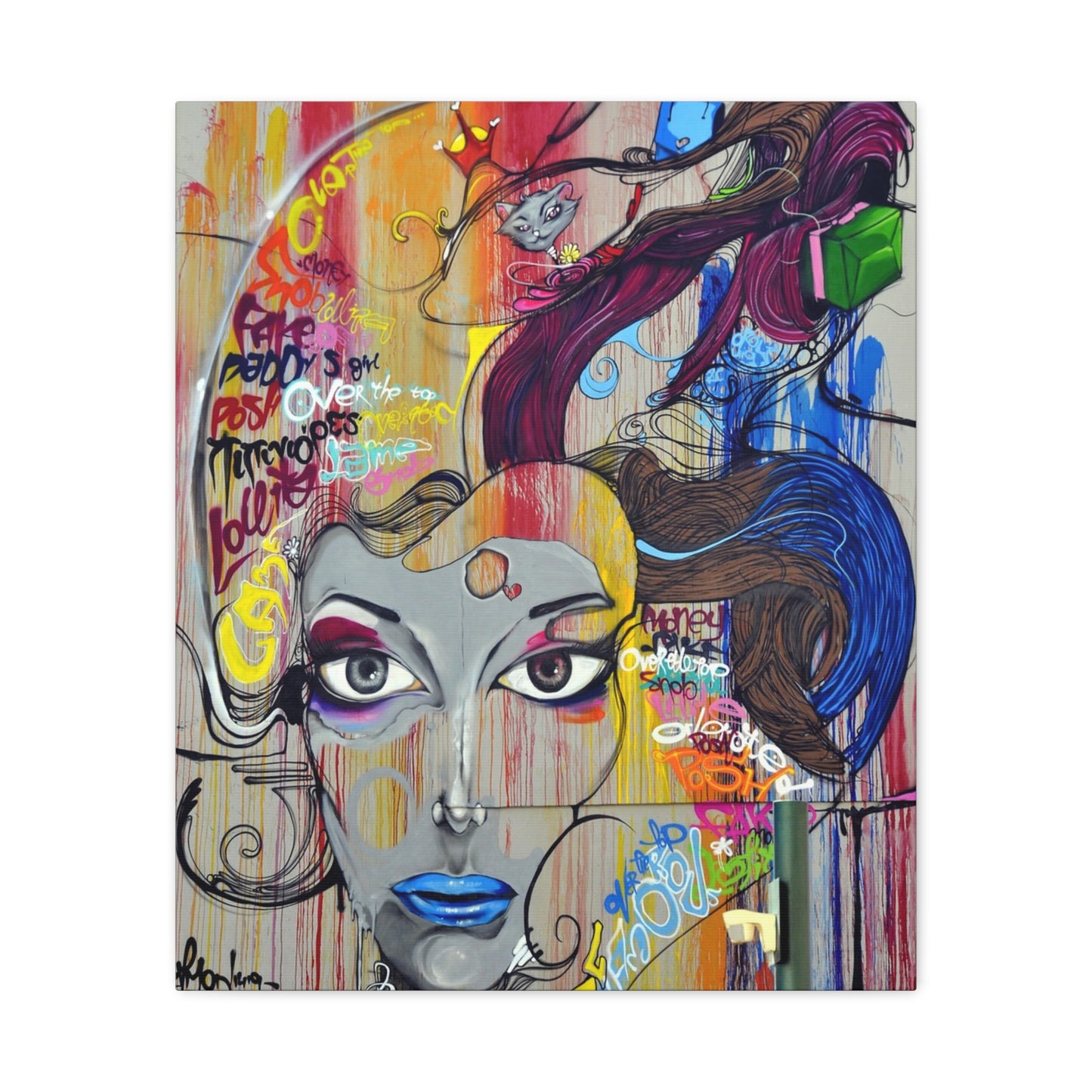 Colorful Graffiti Portrait Canvas