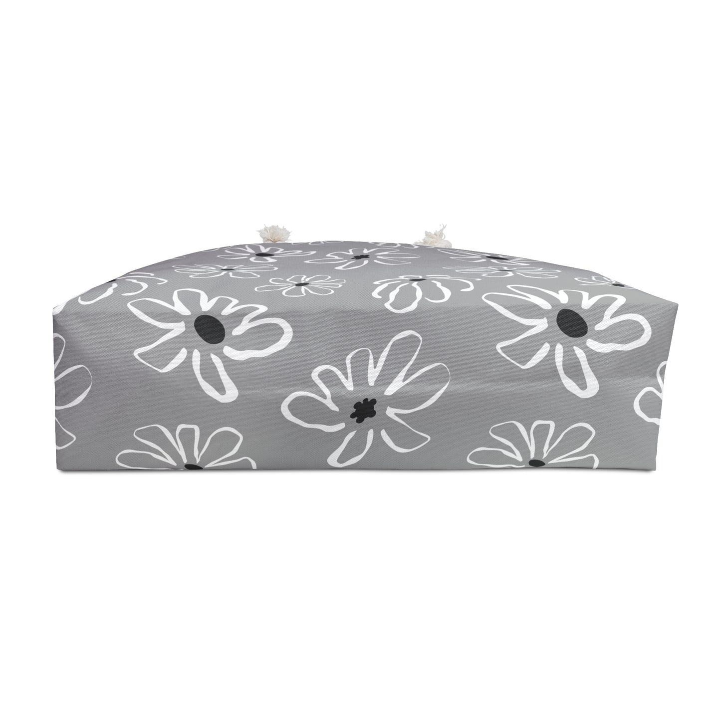 Gray Daisy Weekender Bag — Floral Travel Tote