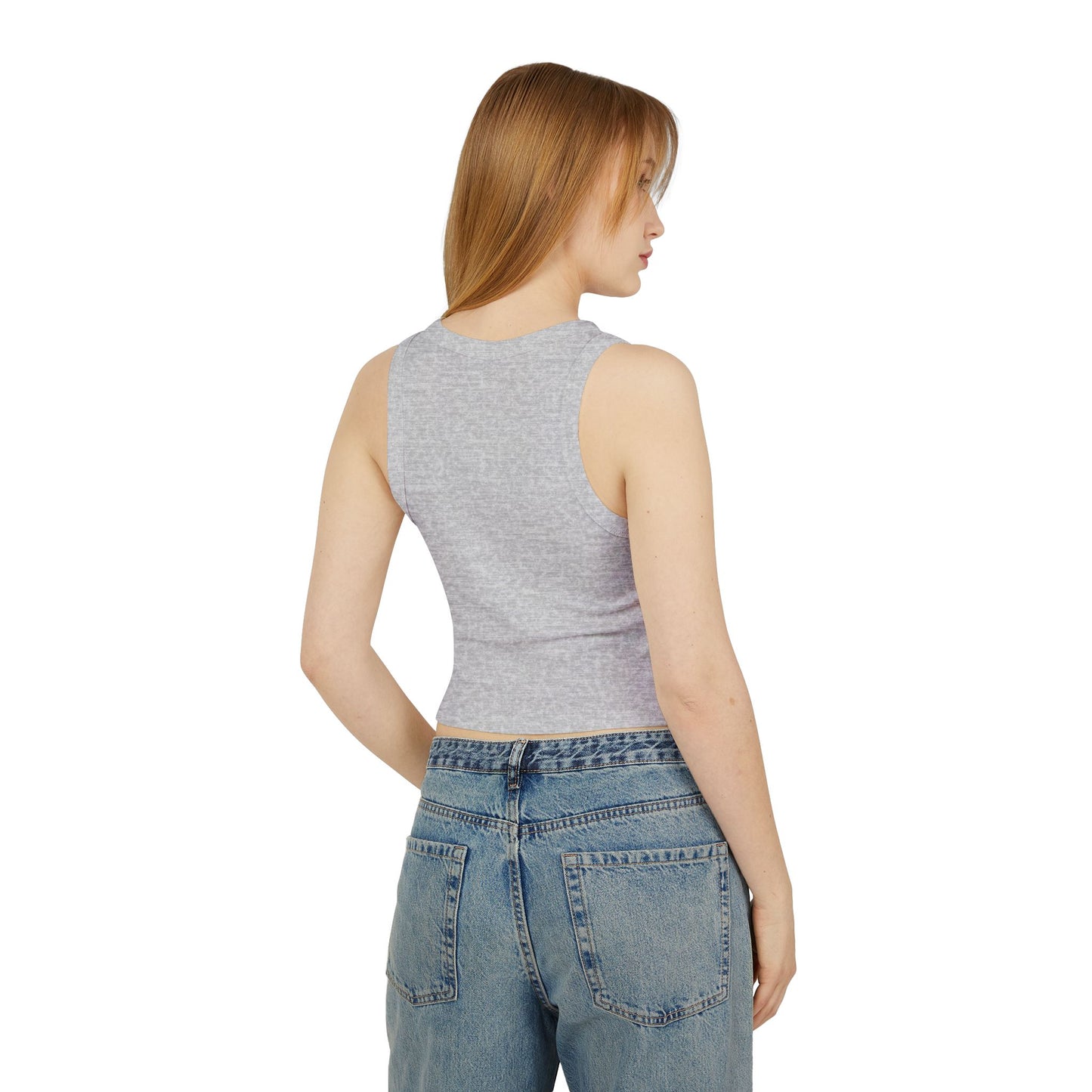 Chic Women's Crop Tank Top with Cross Design, Gym Wear, Casual Summer Top, Festival Fashion, Spiritual Style