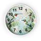 Ruby-throated Hummingbirds Wall Clock | Floral Nature Decor