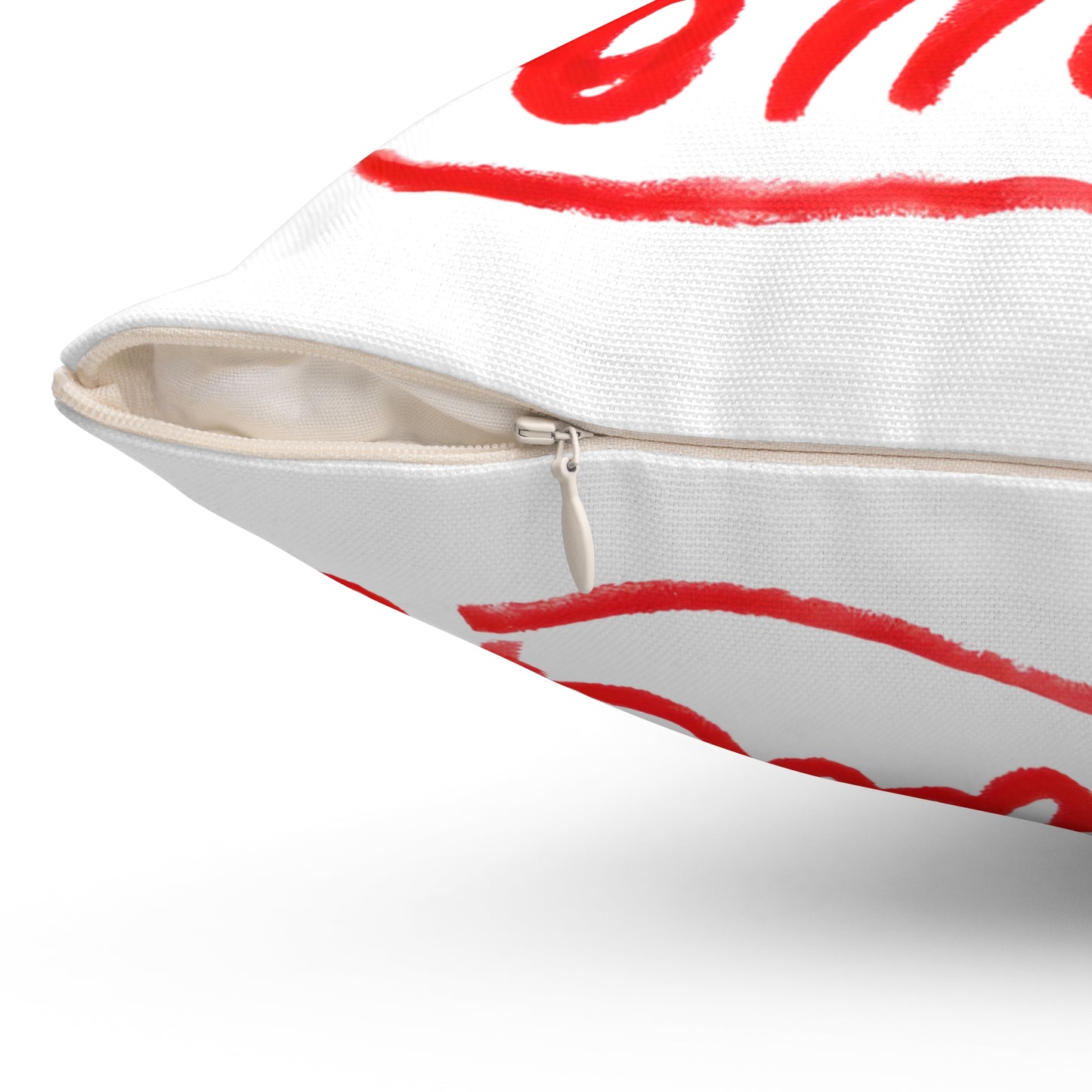 Throw Pillow — "It Must Suck to Be Loved So Much" Red Script Decorative Cushion