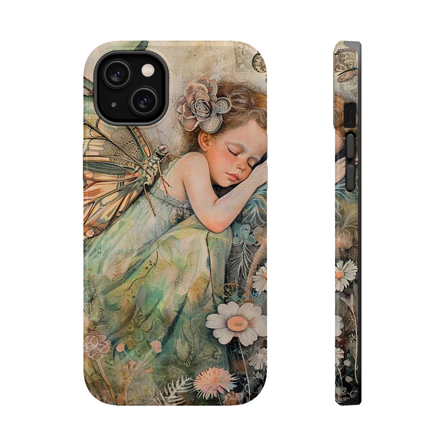 Fairy Sleeping Phone Case — Magnetic Impact-Resistant iPhone Cover