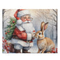 Christmas Puzzle Featuring Santa and Bunny