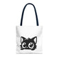 Adorable Cat Face Tote Bag | Cute Kitten Shopping Bag