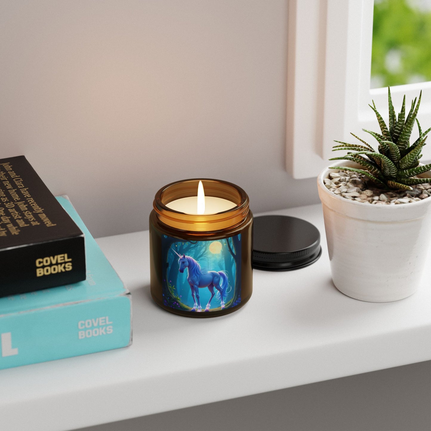 Unicorn Soy Candle — Amber Jar Scented Candle (Multiple Sizes)