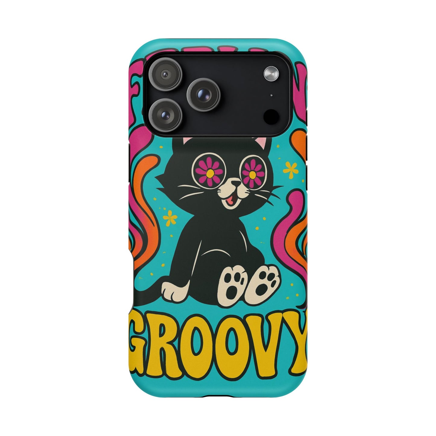 Groovy Cat Magnetic Impact-Resistant Phone Case