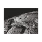 Lunar Surface Matte Canvas Print — Black & White Moon Crater Wall Art