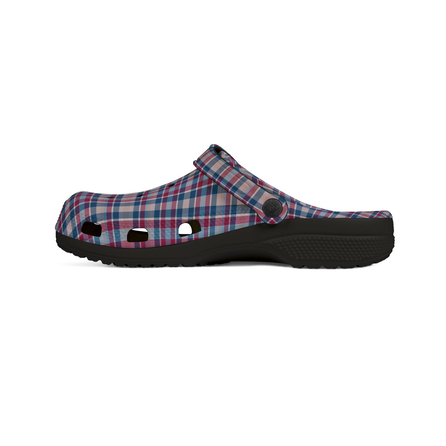 Plaid EVA Foam Clogs — Lightweight Comfortable Garden & Casual Shoes