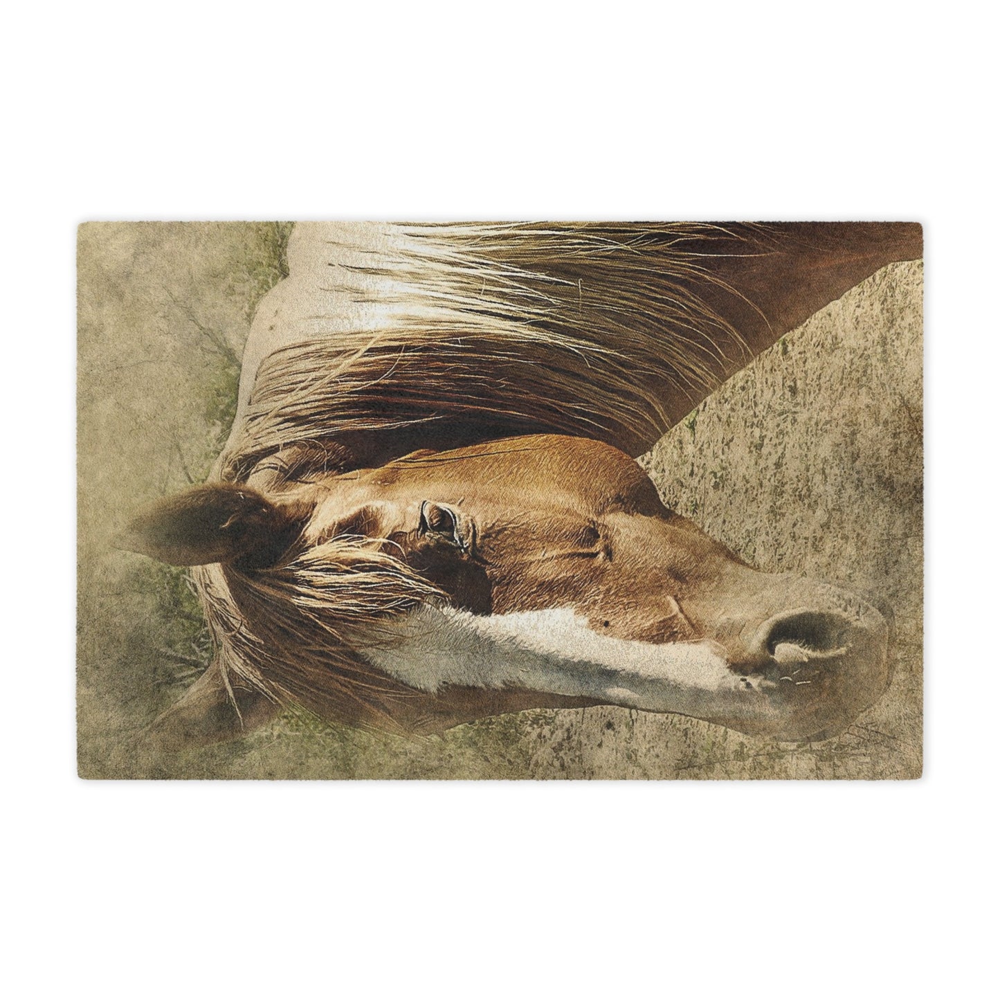 Rustic Horse Minky Blanket — Soft Western Horse Portrait Throw