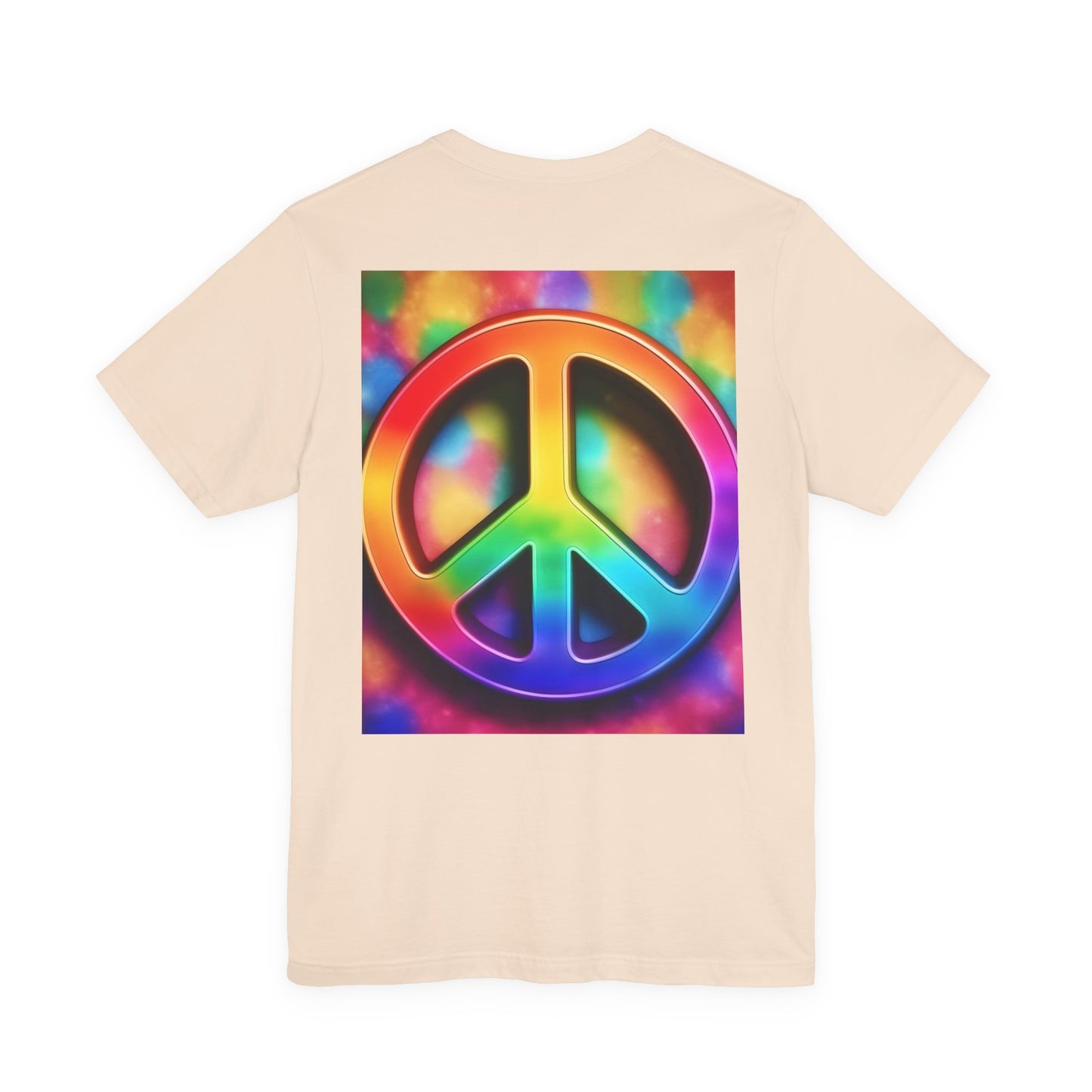 Peace Sign Tie-Dye Tee — Rainbow Hippie Peace Symbol T-Shirt