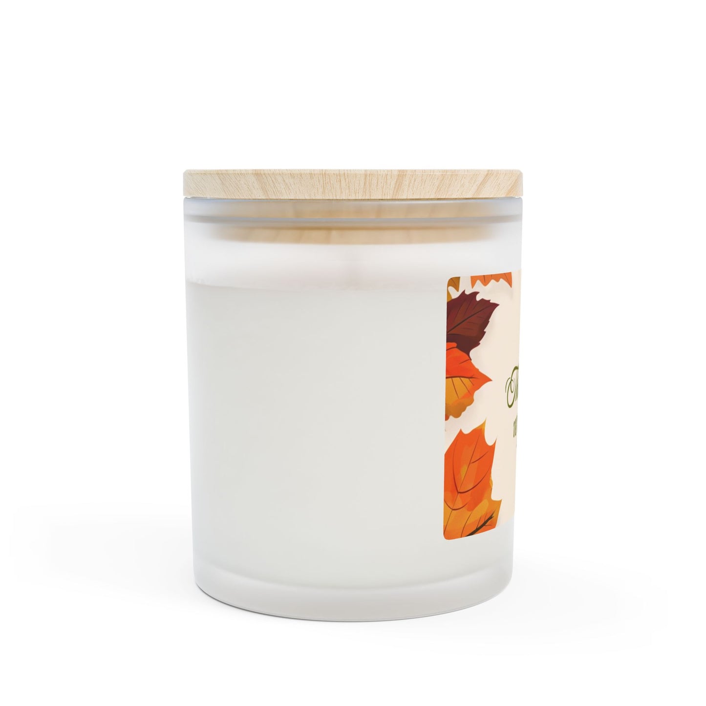 Thank You Very Much – Autumn Leaf Frosted Glass Candle (11 oz)