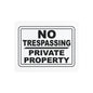 Metal Art Sign - 'No Trespassing' Decorative Home Security Sign, Rustic Home Decor, Yard Sign, Gift for New Homeowners, Protection Sign
