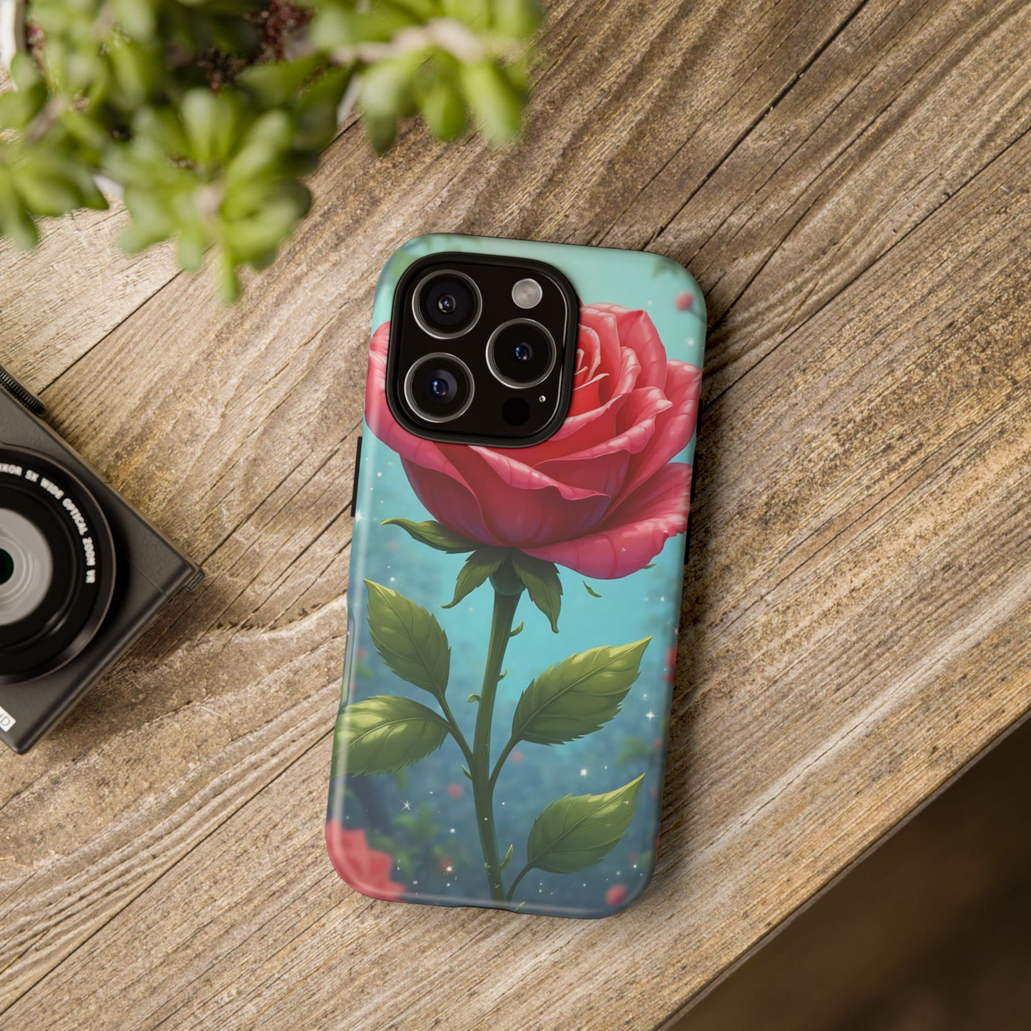 Floral Phone Case, Tough Cases with Elegant Rose Design, Stylish iPhone Cover, Rose Flower Gift for Nature Lovers, Unique Mobile Accessories