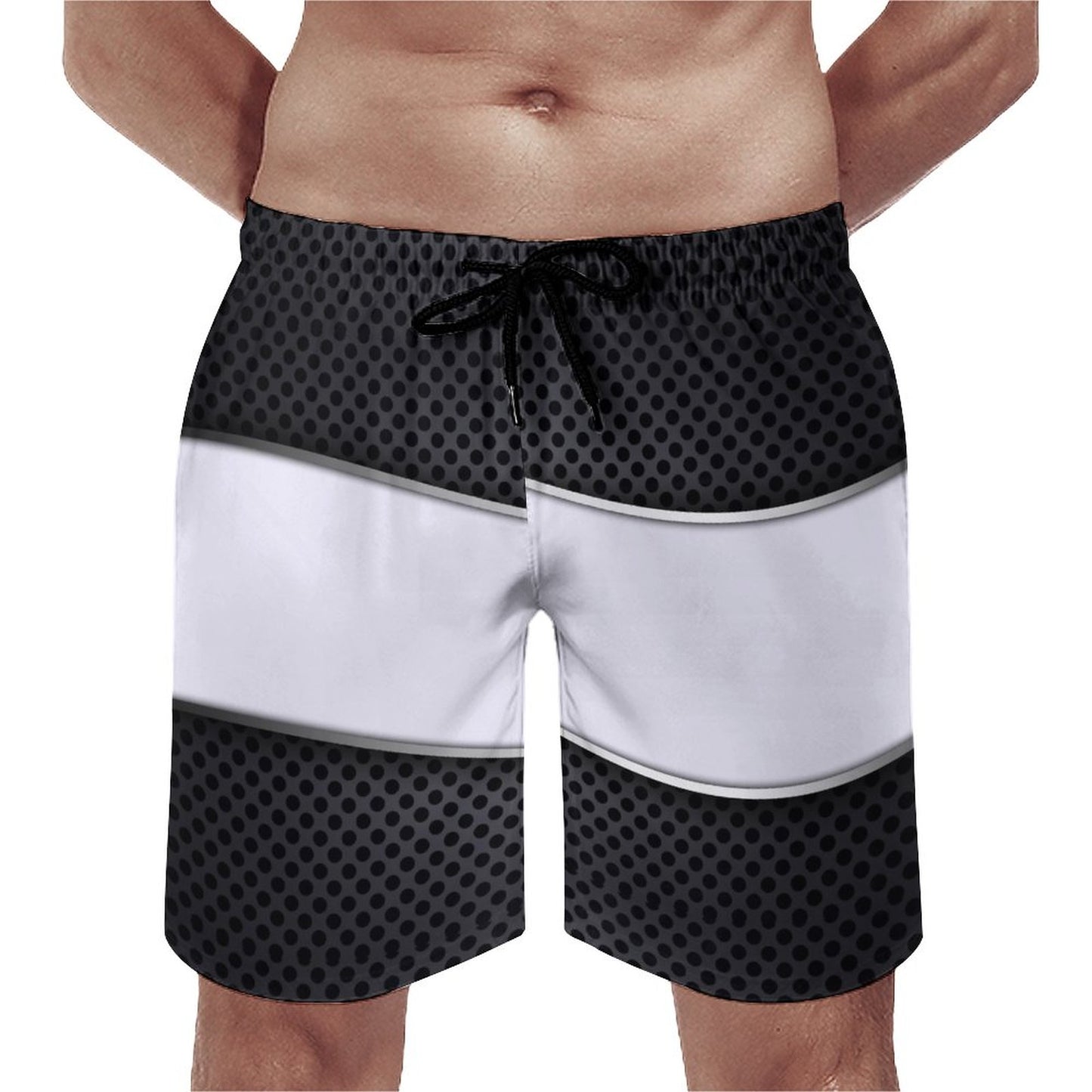 Men's Board Shorts Black and White