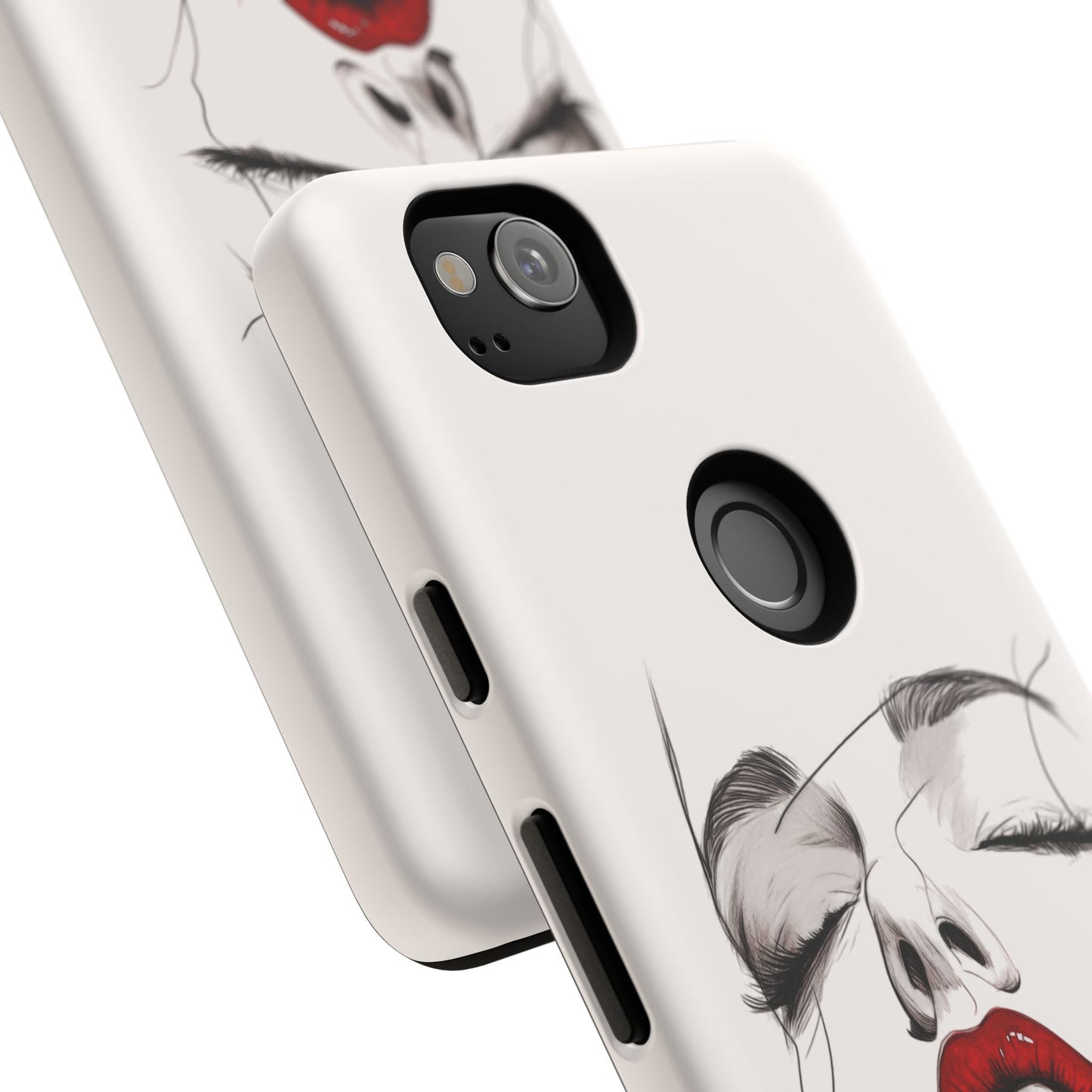 Stylish Phone Case with Artistic Lip Design, Femme Tech Accessory, Trendy Device Cover, Gift for Her, Unique Phone Accessories