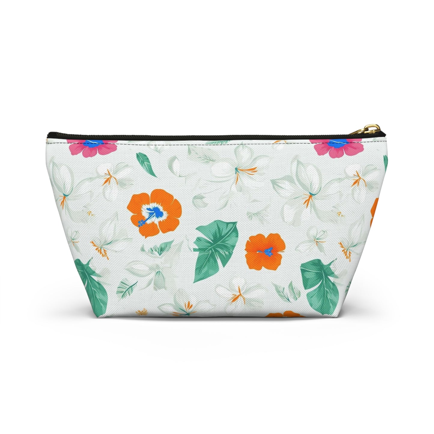 Floral Tropical Accessory Pouch — T‑Bottom Cosmetic Bag