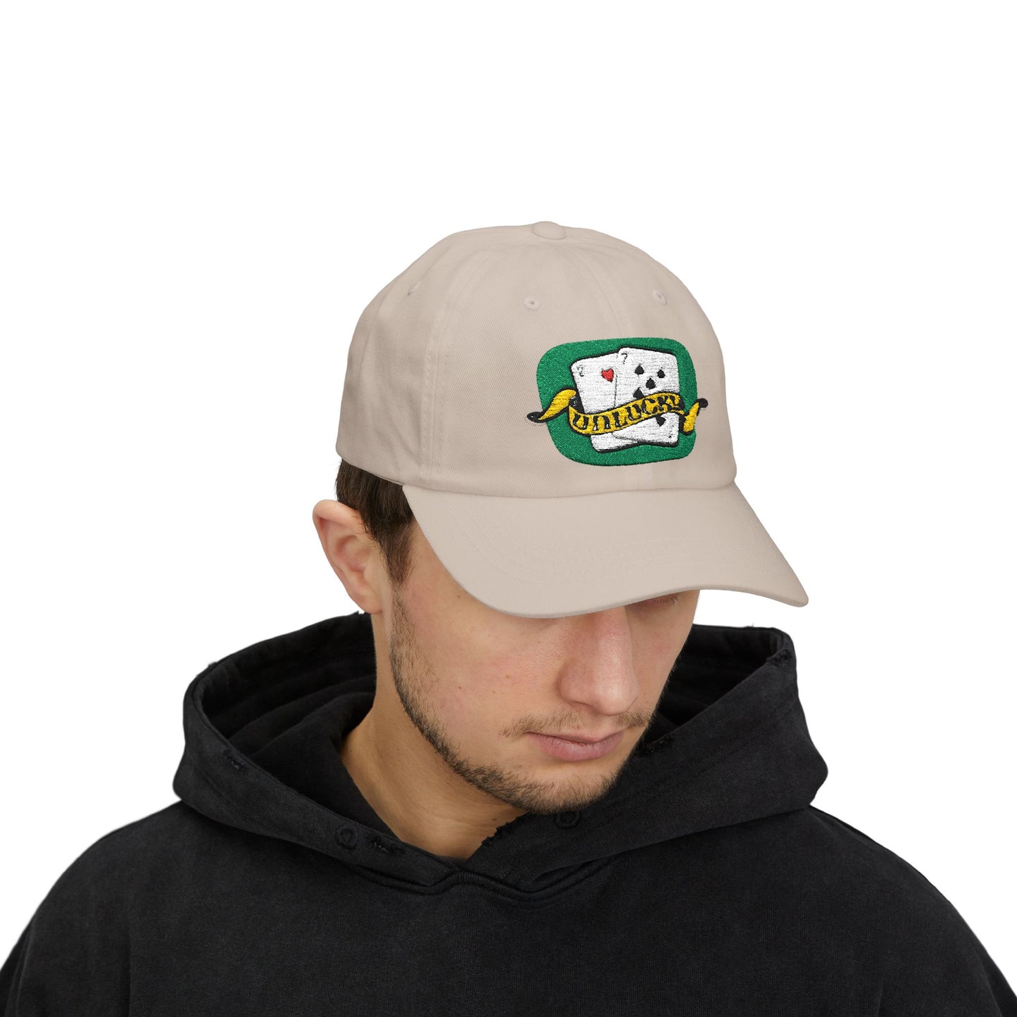 Dad Cap — 'UnLucky' Playing Cards Embroidered Baseball Hat