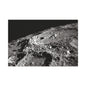 Lunar Surface Matte Canvas Print — Black & White Moon Crater Wall Art