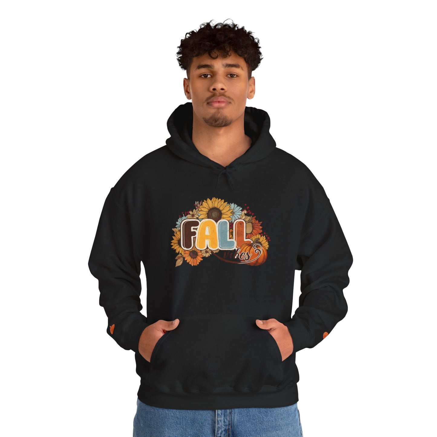 Cozy Fall Vibes Hoodie, Unisex Sweatshirt for Autumn, Pumpkin Design, Perfect for Thanksgiving, Gift for Friends, Seasonal Wear