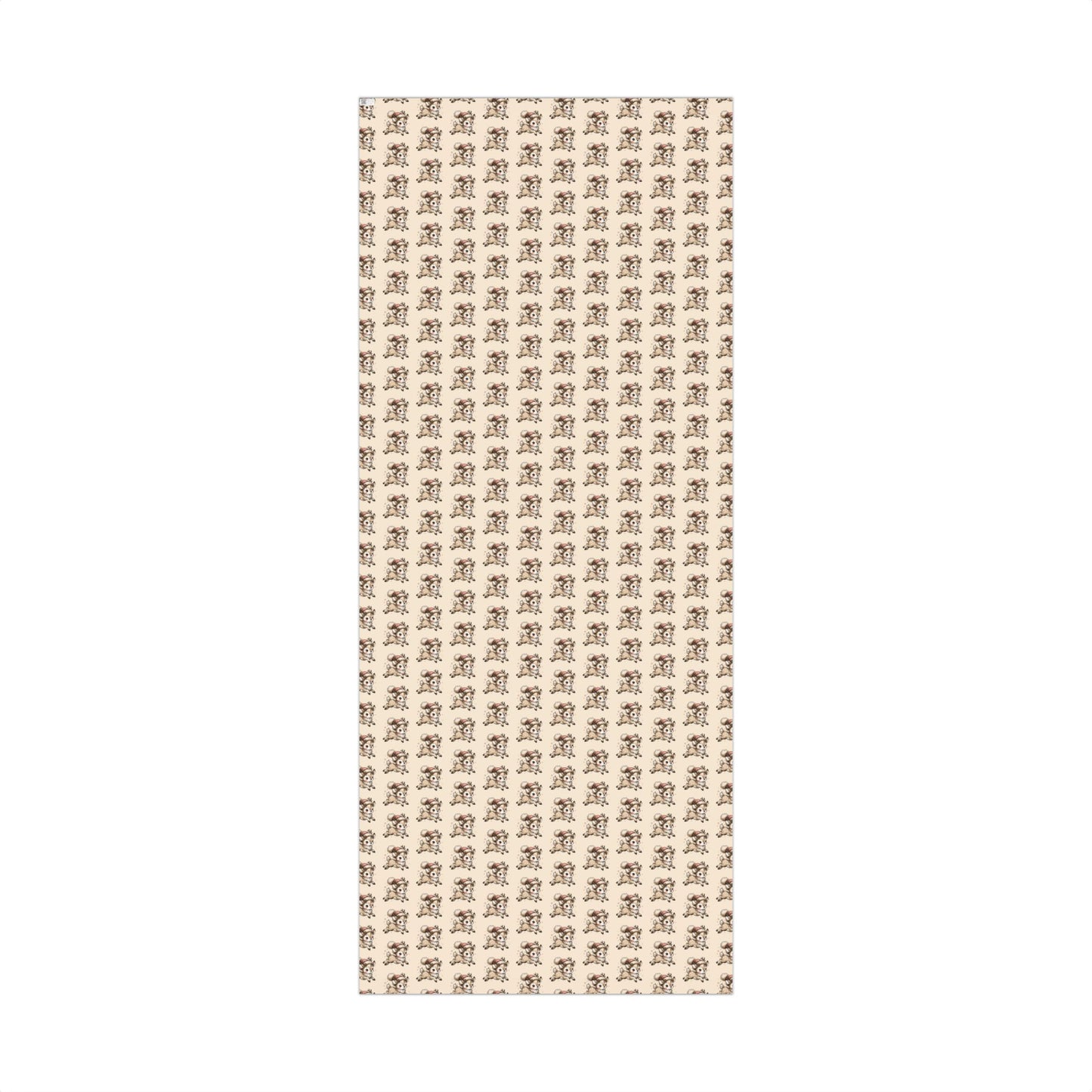 Gift Wrap Paper — Cute Retro Teddy Bear Pattern (Neutral Beige)