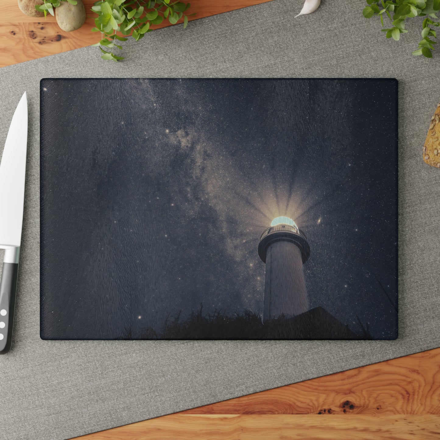 Lighthouse Glass Cutting Board - Unique Kitchen Decor