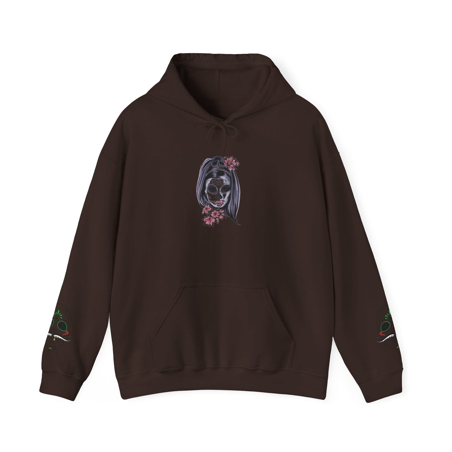 Day of the Dead Hoodie | Unisex Heavy Blend Sweatshirt, Skull Art, Mexican Holiday Apparel, Halloween Costume, Festival Gear