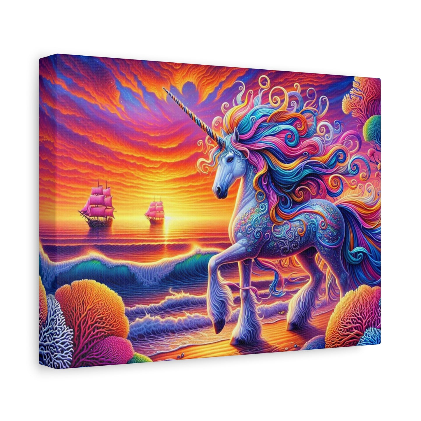 Matte Canvas, Stretched, 1.25"  Unicorn