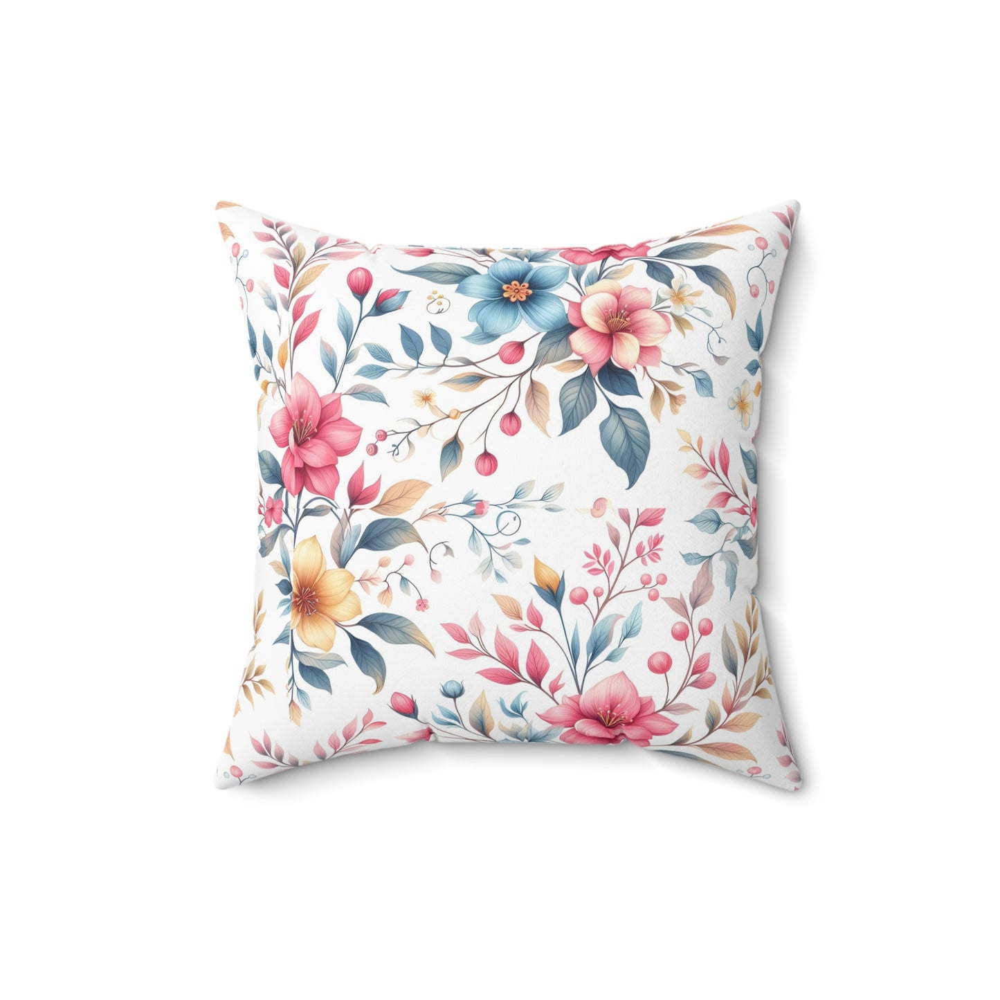 Floral Decorative Pillow, Cozy Home Cushion, Boho Chic Accent, Gift for Her, Living Room Decor, Spring Home Accessory