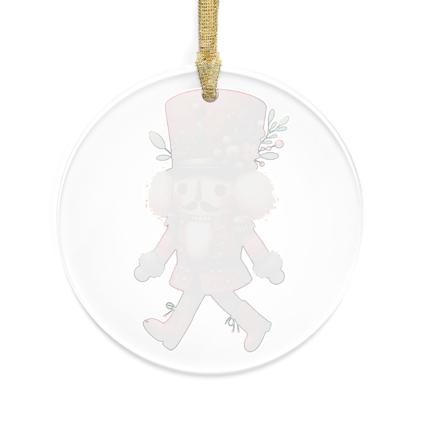 Nutcracker Soldier Acrylic Ornament — Festive Christmas Tree Decoration