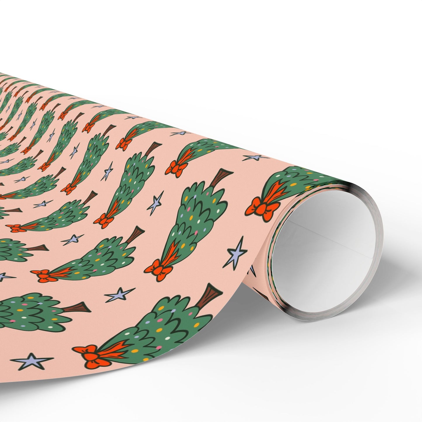 Christmas Tree Pattern Wrapping Paper Roll — Festive Gift Wrap for Holidays & Parties