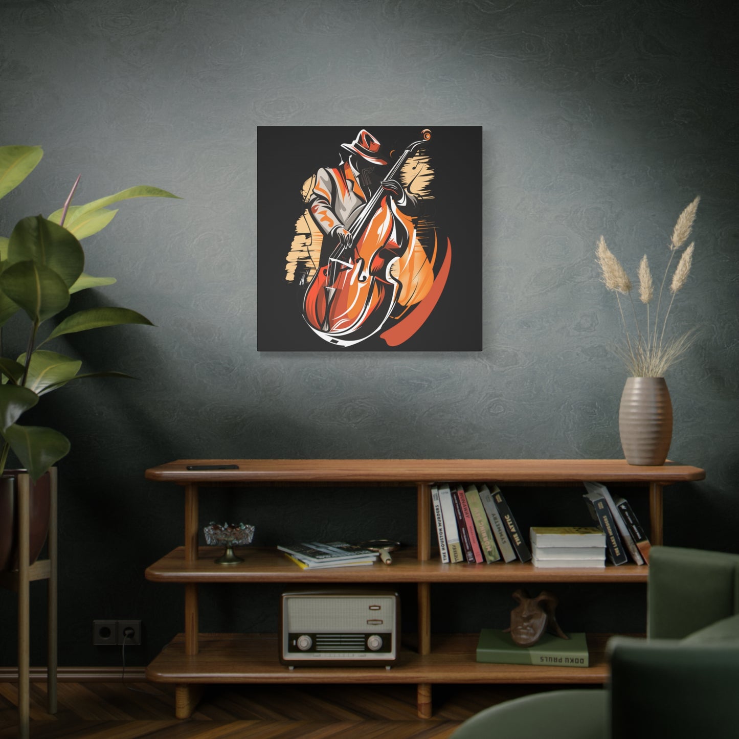 Matte Canvas, Stretched, 1.25" - Bass Player