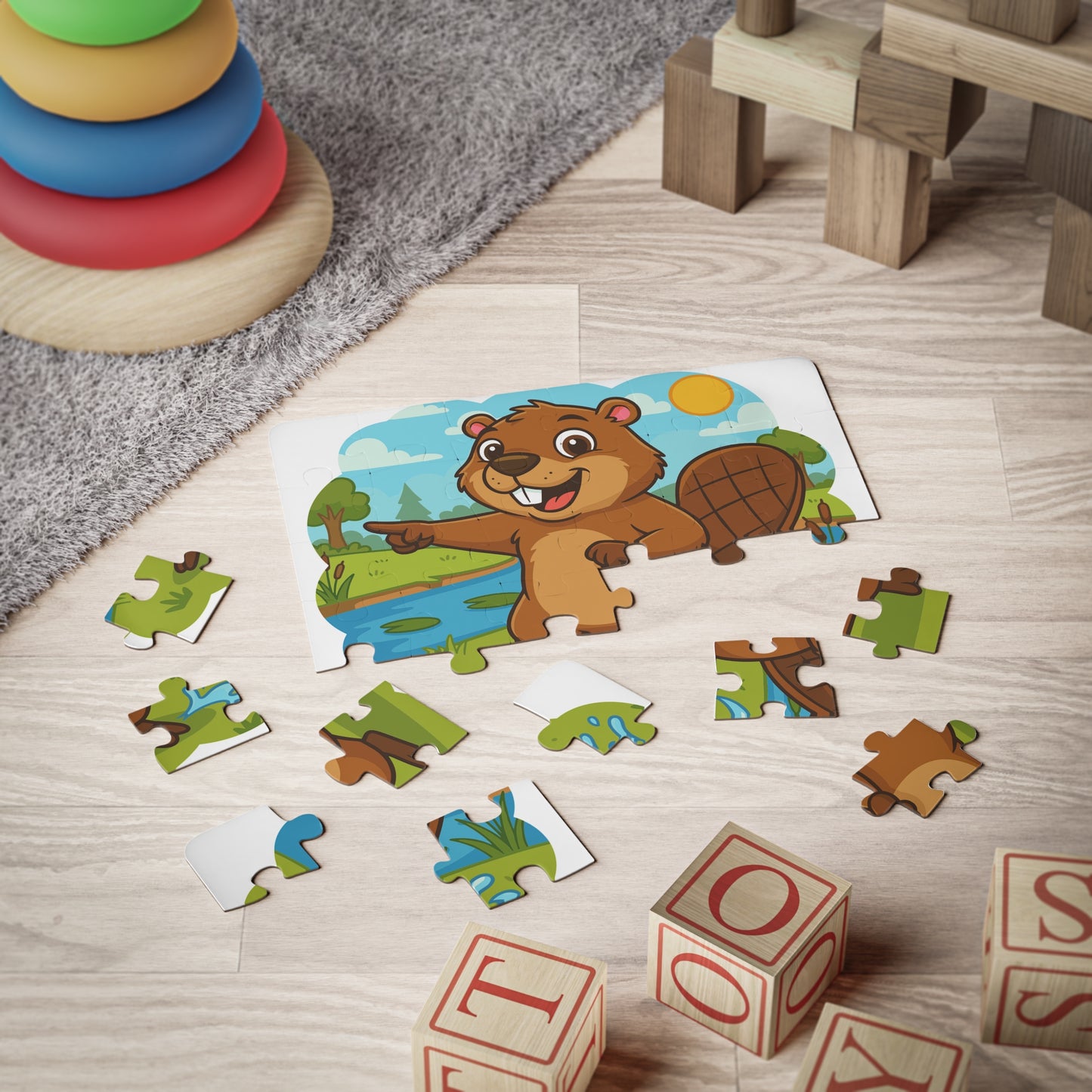 Cheerful Beaver Kids Puzzle
