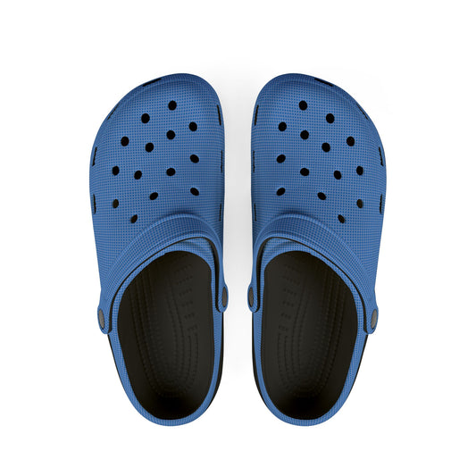 Blue & White EVA Foam Clogs — Lightweight Waterproof Garden & Beach Shoes