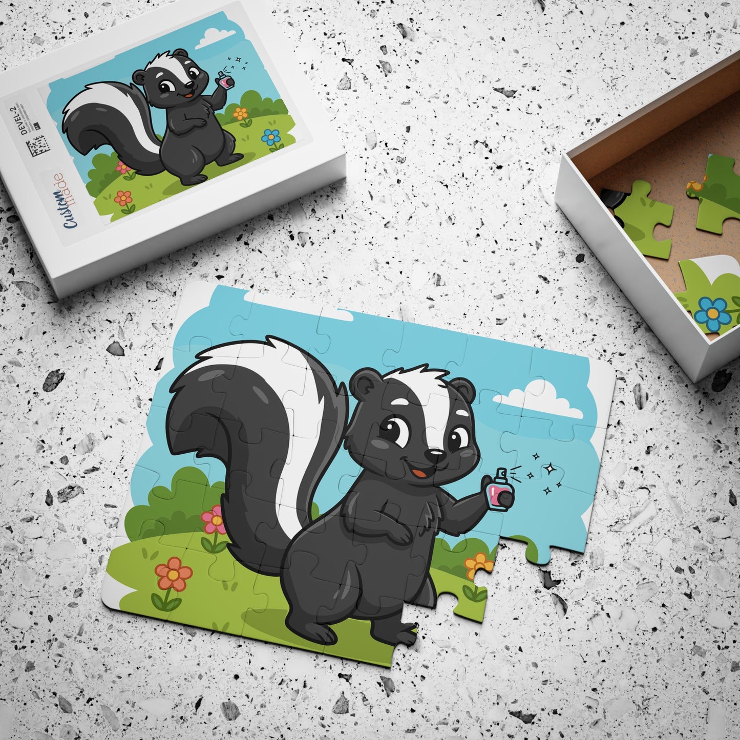 Skunk Holding Potion Kids Puzzle | 30-Piece Jigsaw