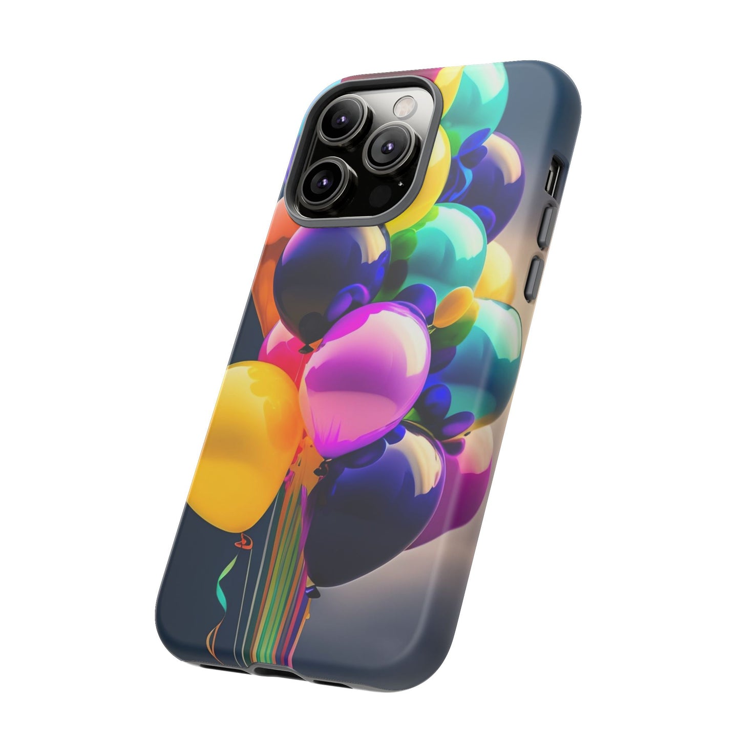 Colorful Balloon Tough Phone Case — Vibrant Party Balloons Protective Cover