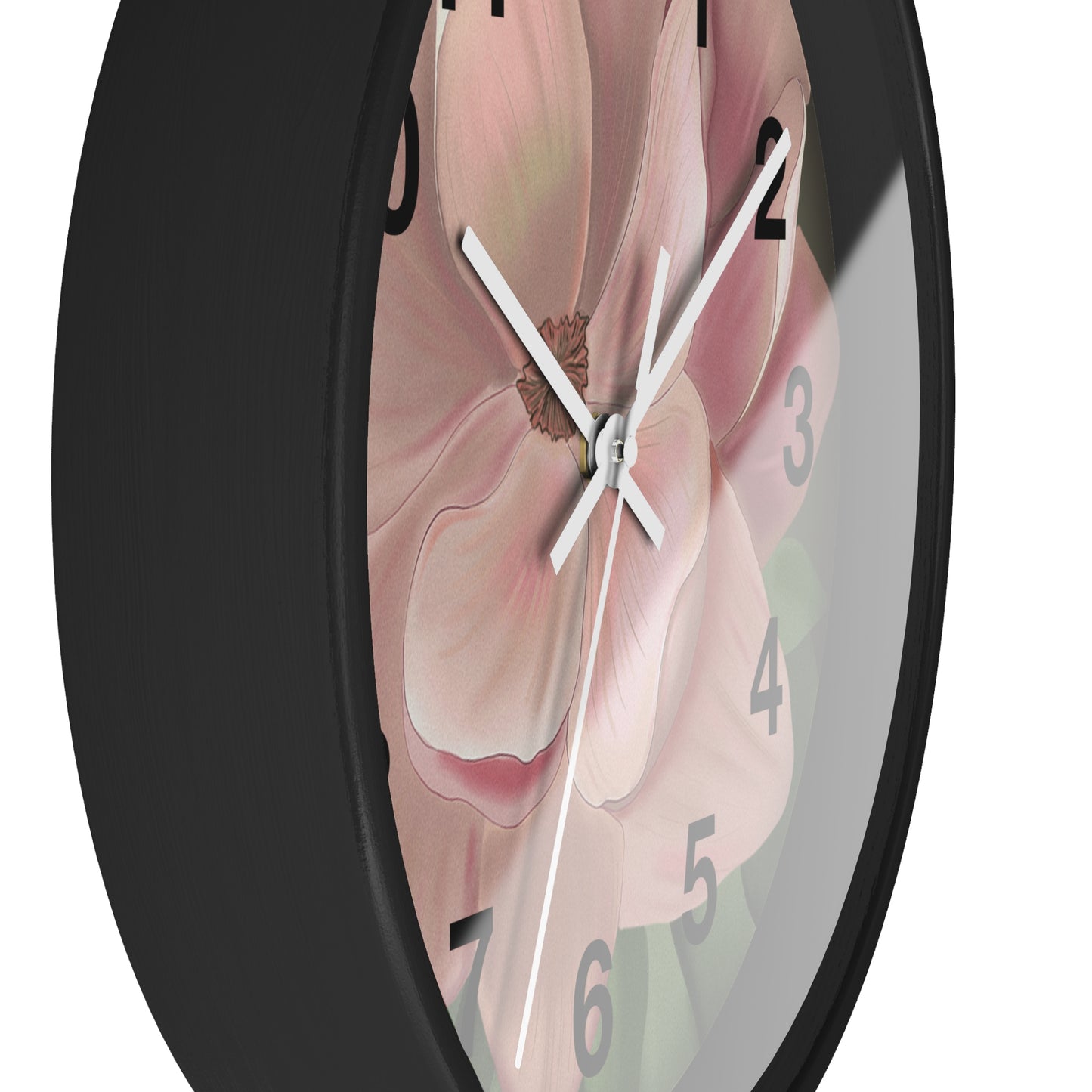 Floral Wall Clock - Elegant Timepiece, Home Decor, Gift for Flower Lovers, Mother's Day, Spring Decor, Nature Inspired