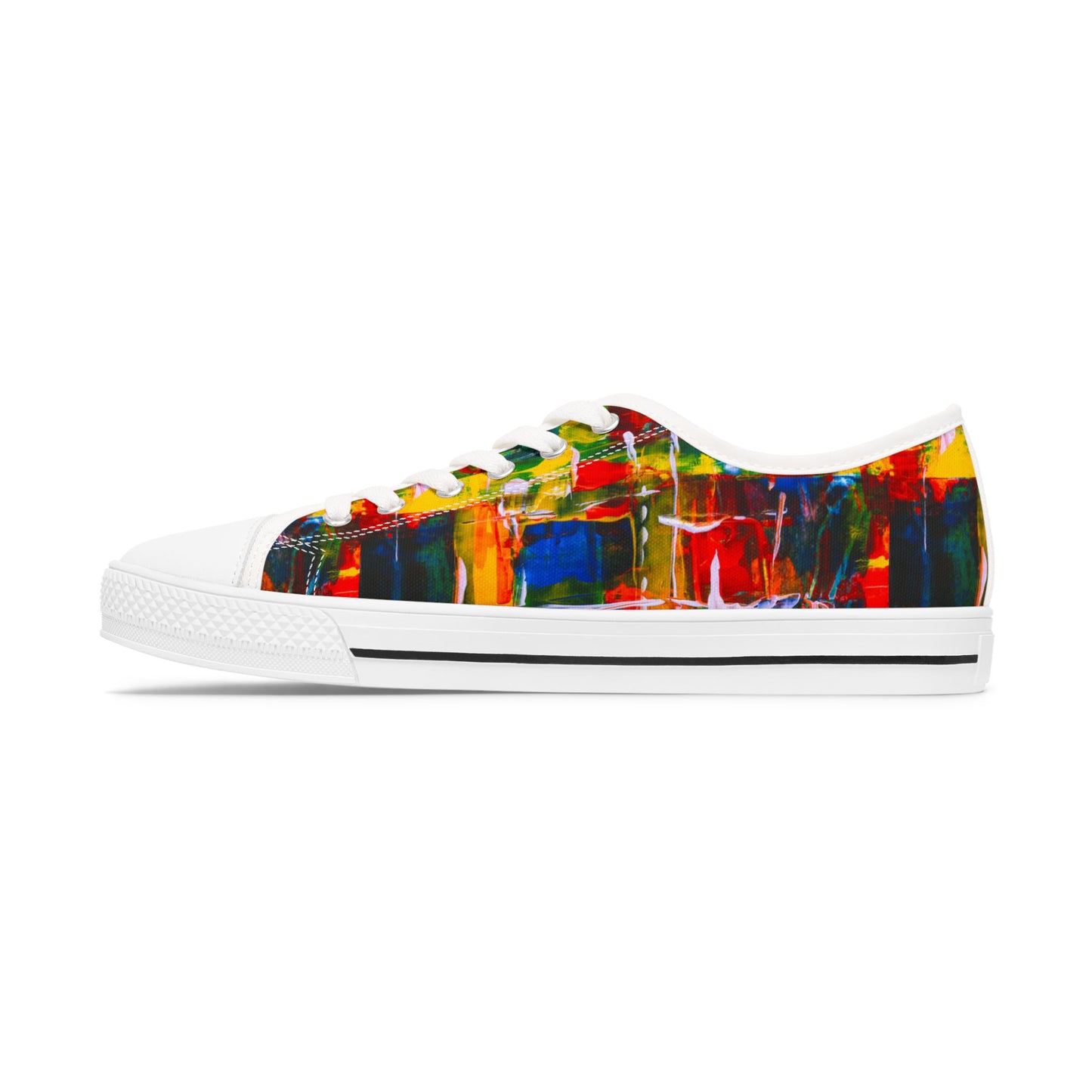 Abstract Color Splash Low Top Sneakers