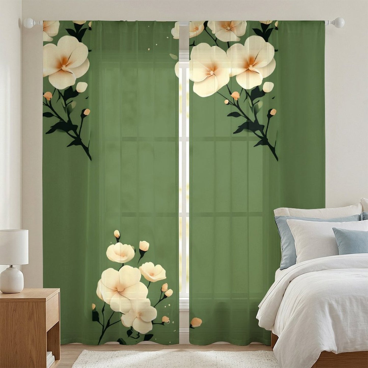 Sheer Curtain Green