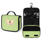 Green and White Custom Hanging Toiletry Bag