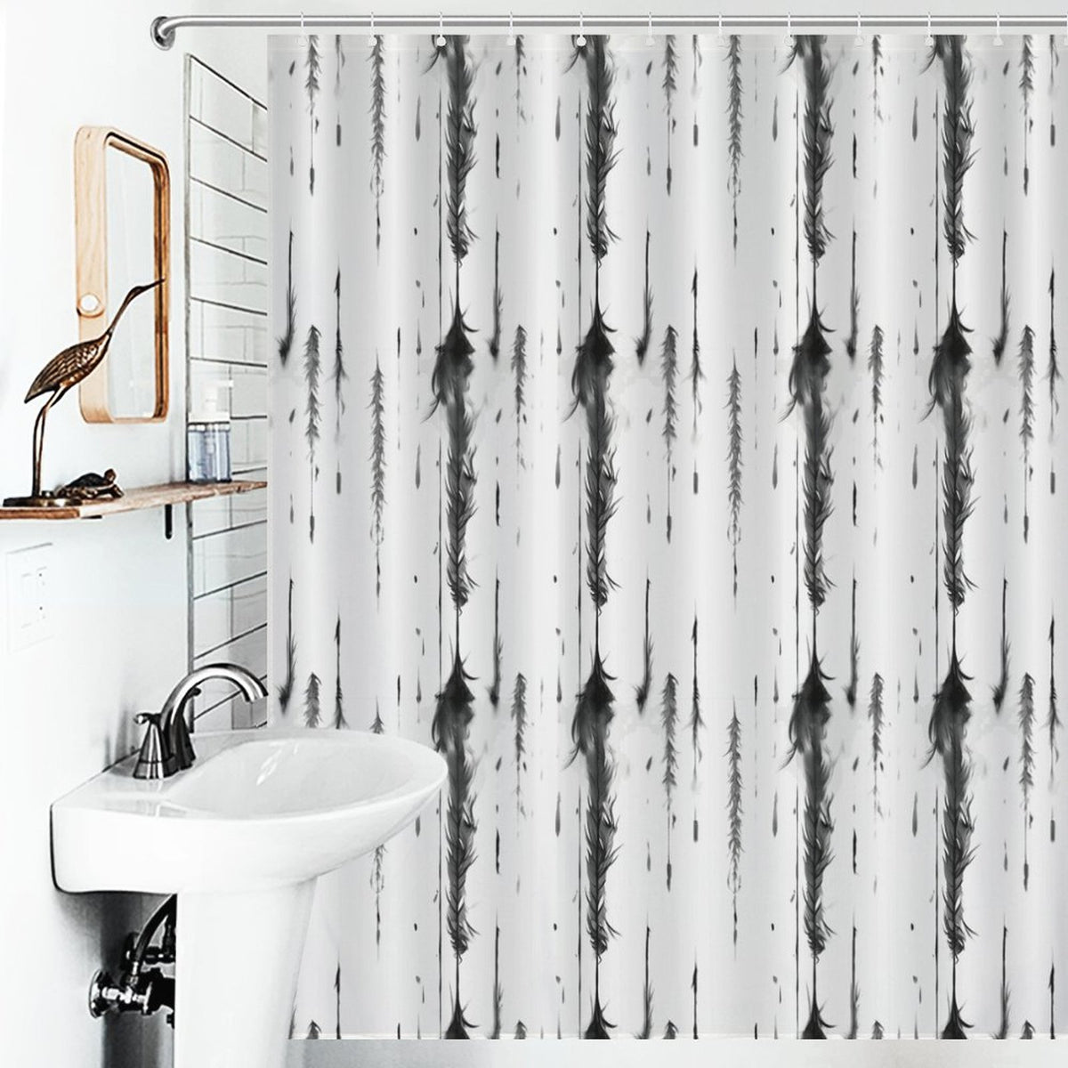 Black and White Shower Curtain