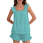 Ruffled Pajama Set  Teal