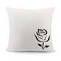 Square Plush Throw Pillow Cover (Pillow Excluded)  Black Rose