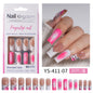 Press on nails advanced sense belt drill three-dimensional detachable nail art Spice girl fake nail press on – Image 13