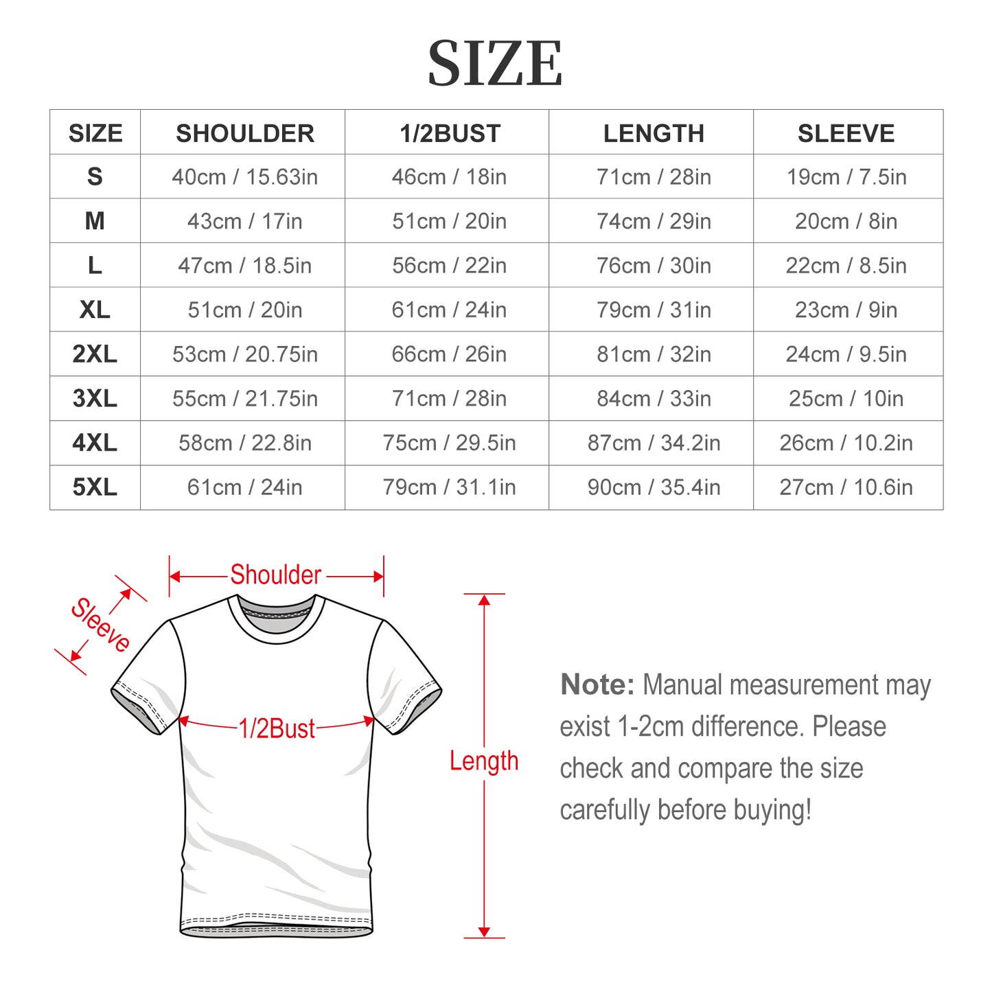 Short Sleeve Cotton Crewneck T-Shirt for Men Women (Front Printing) - Good Vibes Only