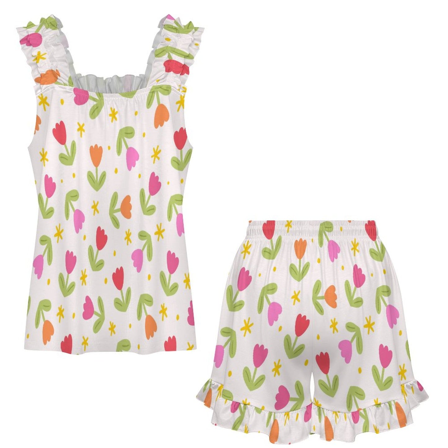 Ruffled Pajama Set
