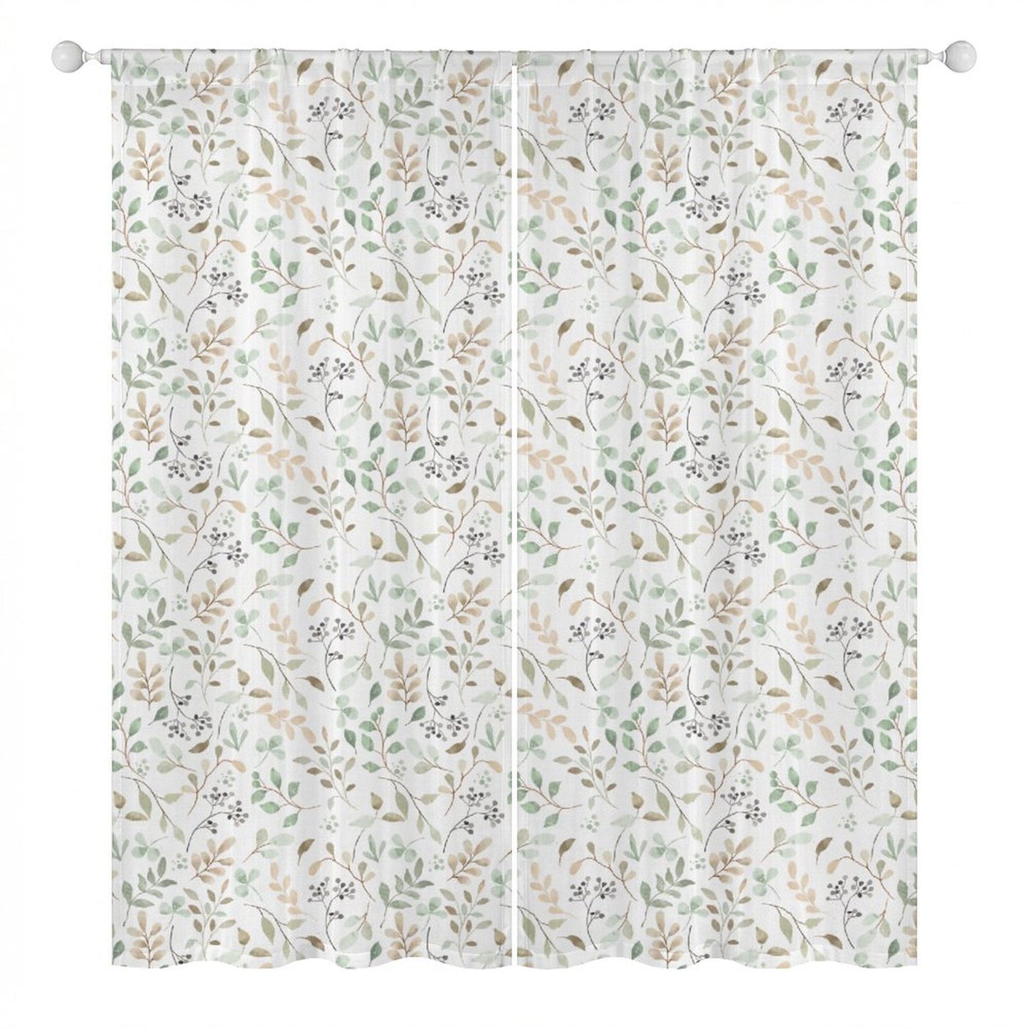 Sheer Curtain Flowers Vines