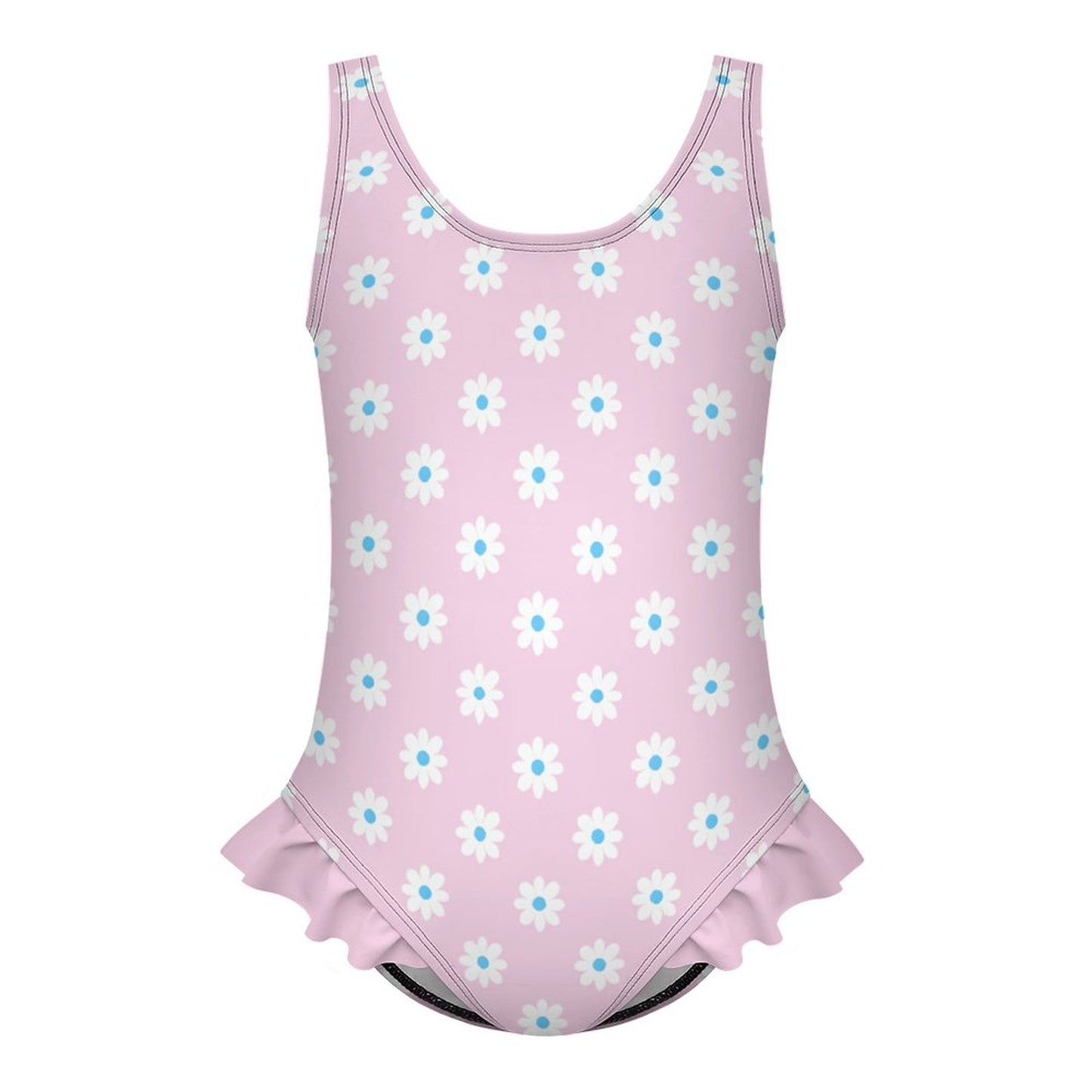 Girls Ruffle Trim One Piece Swimwear Daisy