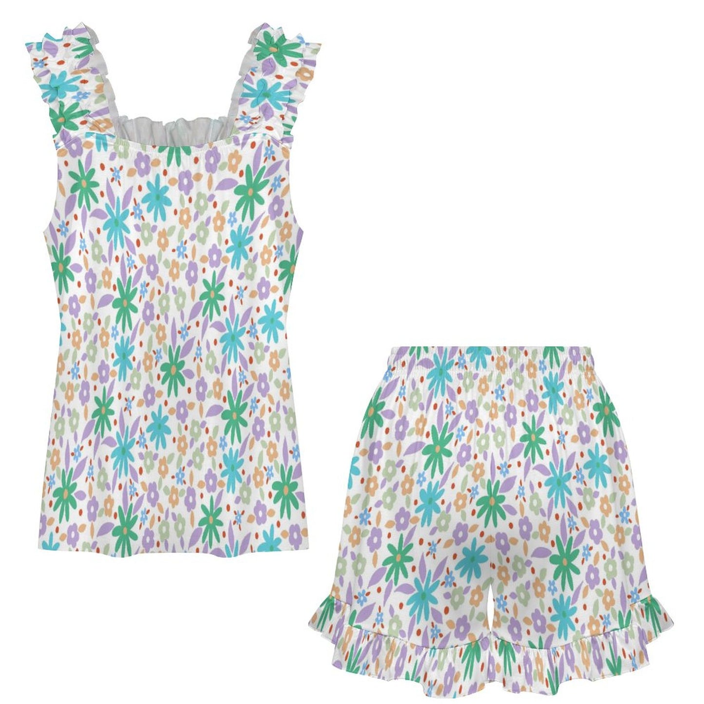Ruffled Pajama Set
