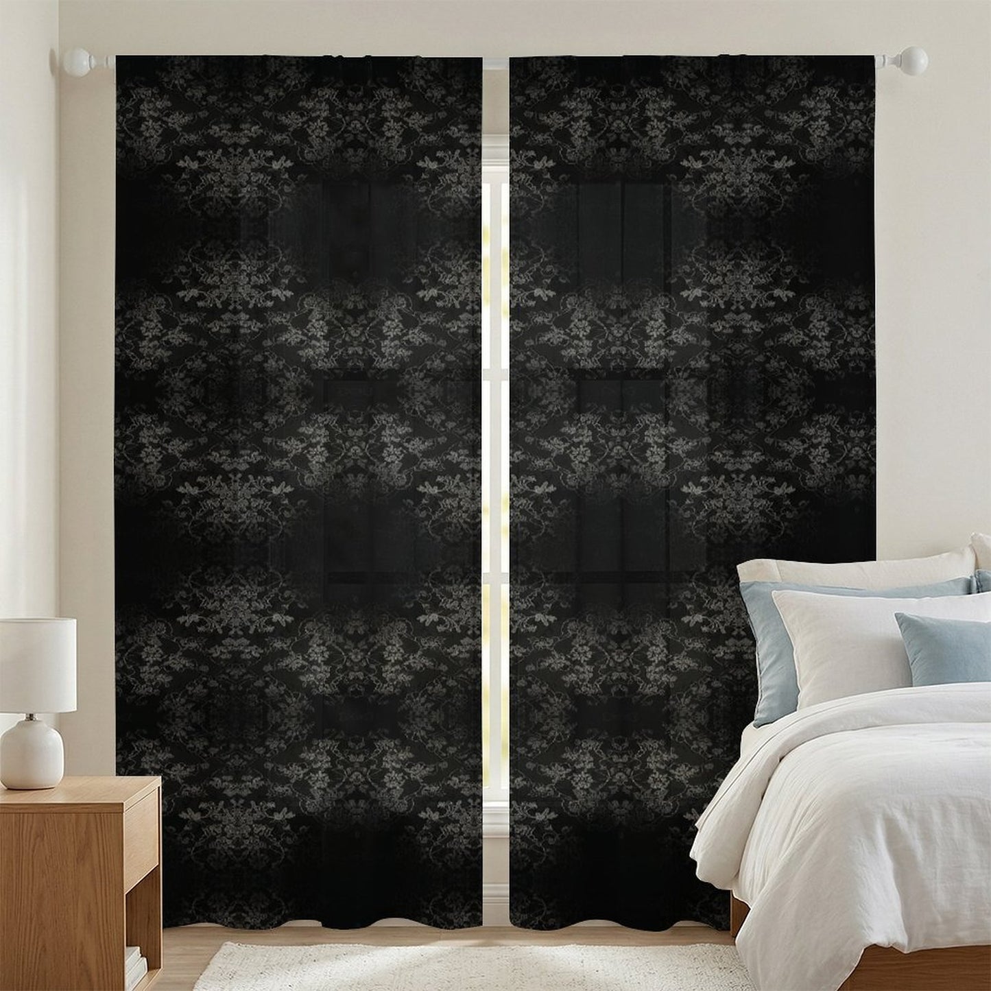 Sheer Curtain Black